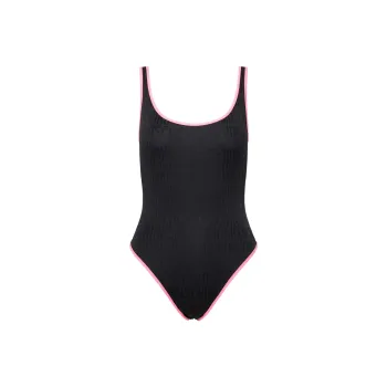 MOSCHINO Logo Printed One Piece Swimsuit