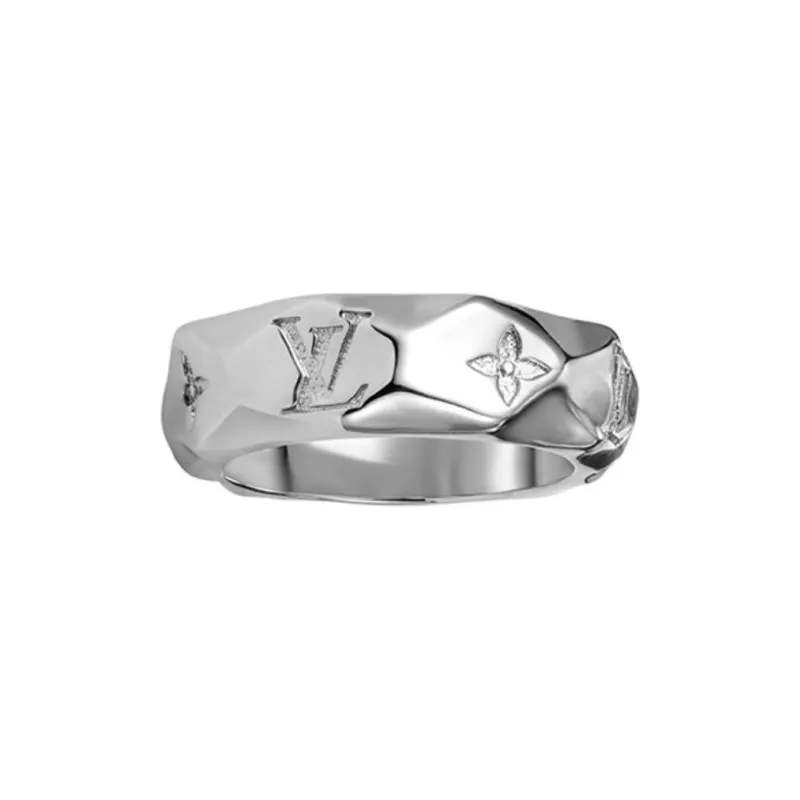 LOUIS VUITTON Metal Rings Men's Silver-1