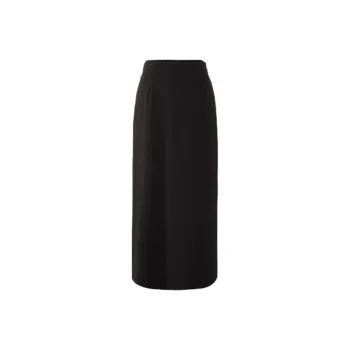 YALIDA Casual Long Skirts Women's Rippling Night Black