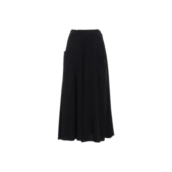 Yohji Yamamoto Flowy A Line Skirt 'Black'