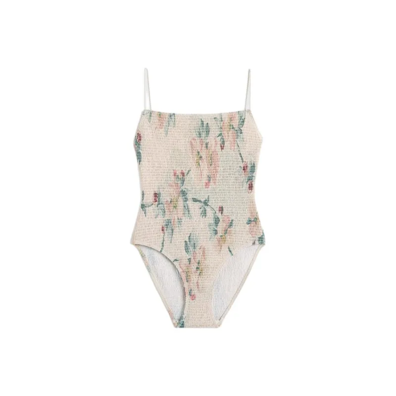 TOTEME Floral print Smocked Swimsuit-0