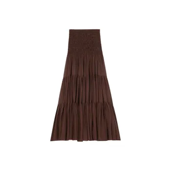 SAINT LAURENT Casual Long Skirt Women's Brown