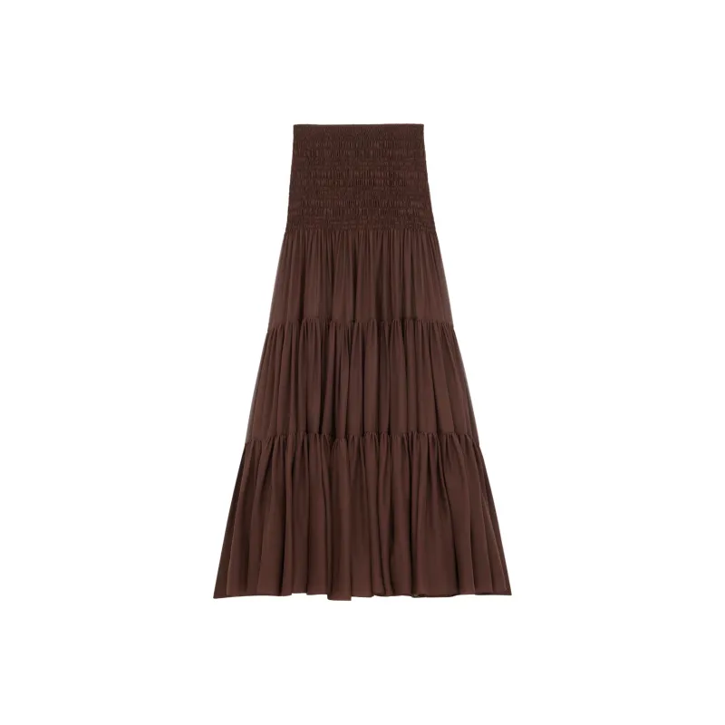SAINT LAURENT Casual Long Skirt Women's Brown-0