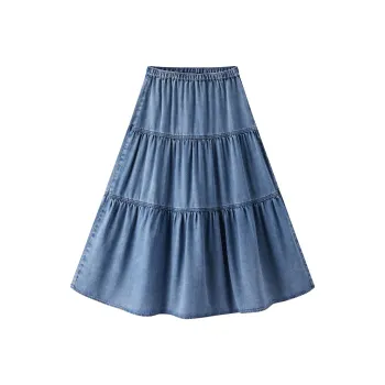 SEM/R Casual Short Skirts Women's Denim Medium Blue 88201
