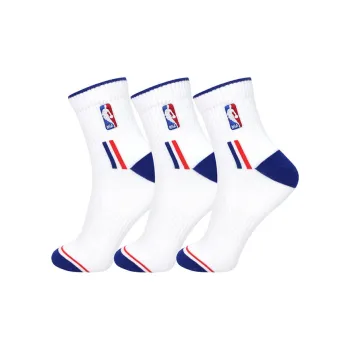NBA Basketball Socks Men's 3 Pack White