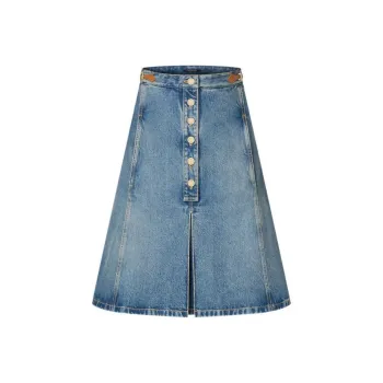 LOUIS VUITTON FW24 Denim Short Skirts Women's Blue
