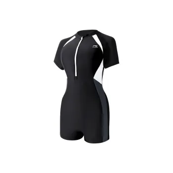 LiNing One piece Swimsuit Women's Black White Gray
