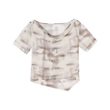XIANGYING T Shirt Women's Coffee