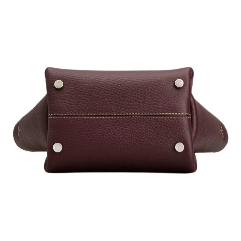 TOD'S Calfskin One Shoulder Handbag Mini Women's Burgundy-2