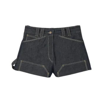 Sandro Contrast stitching Denim Shorts
