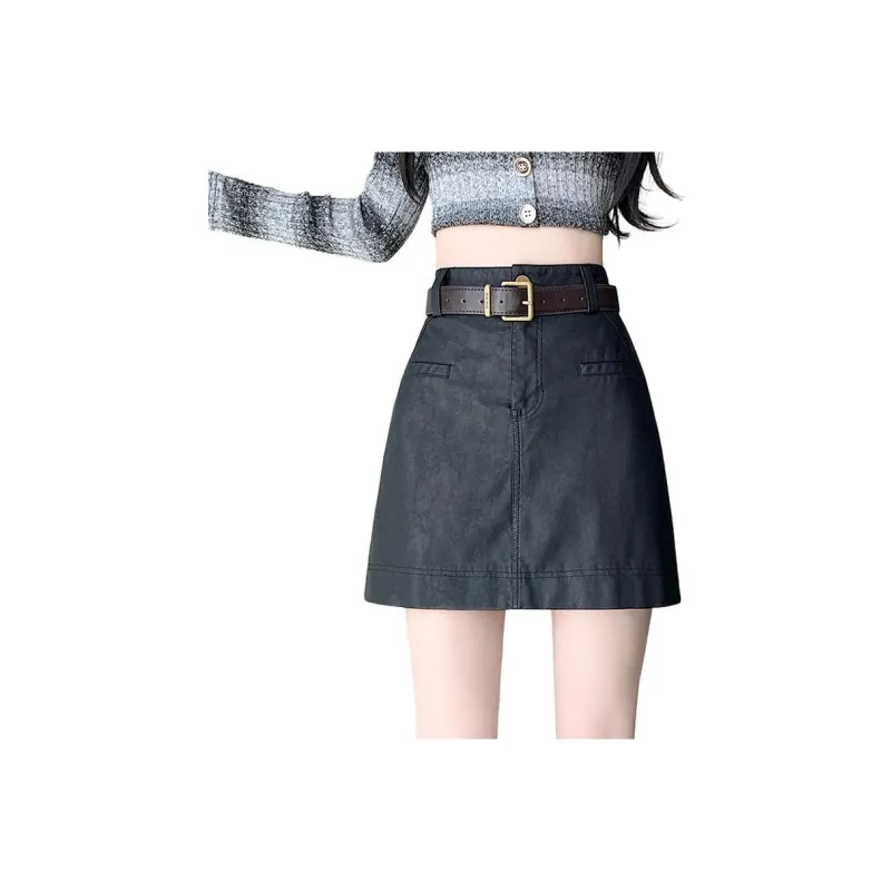 MM Leather Short Skirts Women's-21