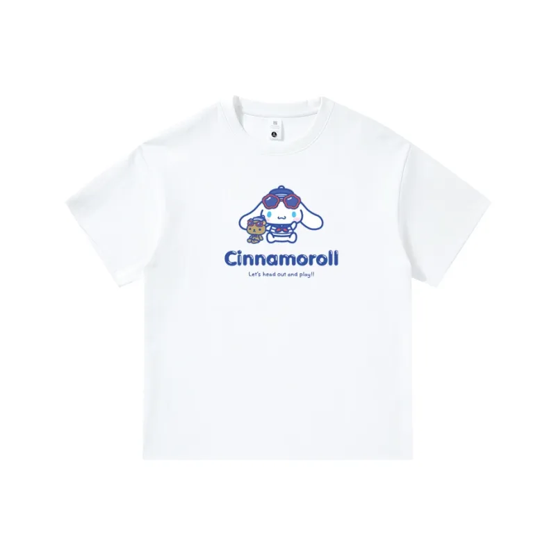Sanrio x CINNAMOROLL Yugui Dog T Shirt Unisex White-0