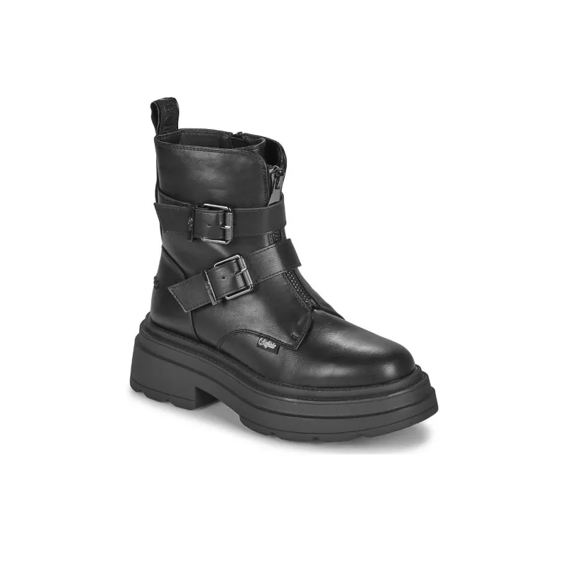 Buffalo MARS BIKER Ankle Boots Women's Black-3