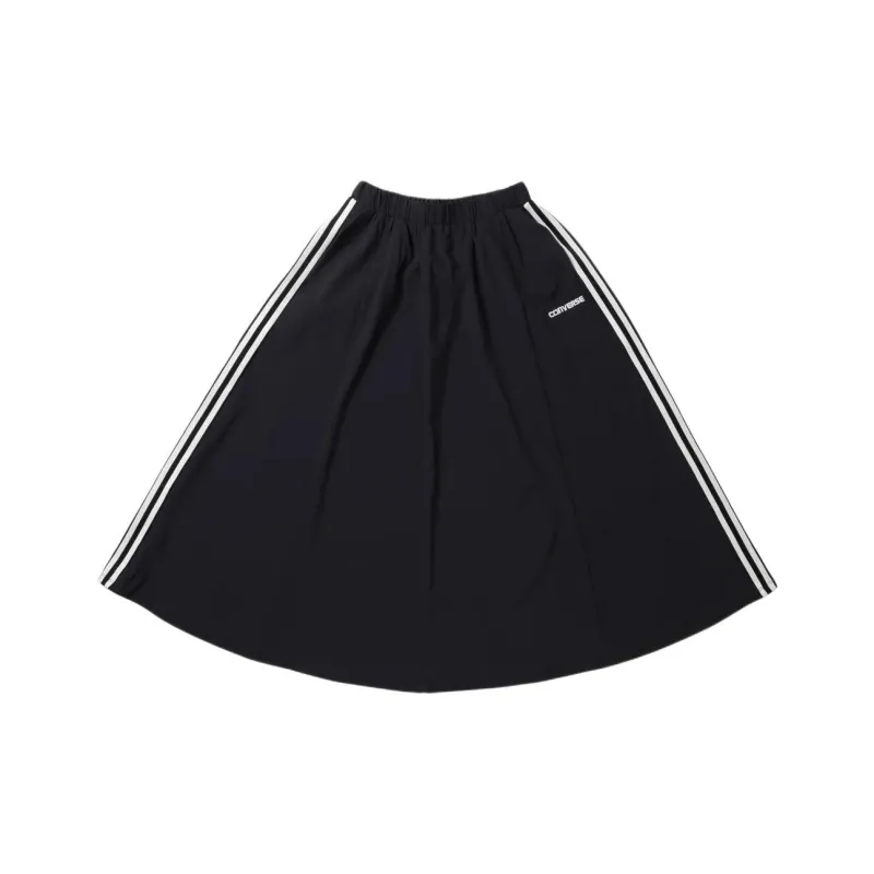 Converse Stretch Sideline Goard Casual Long Skirts Women's Black-0