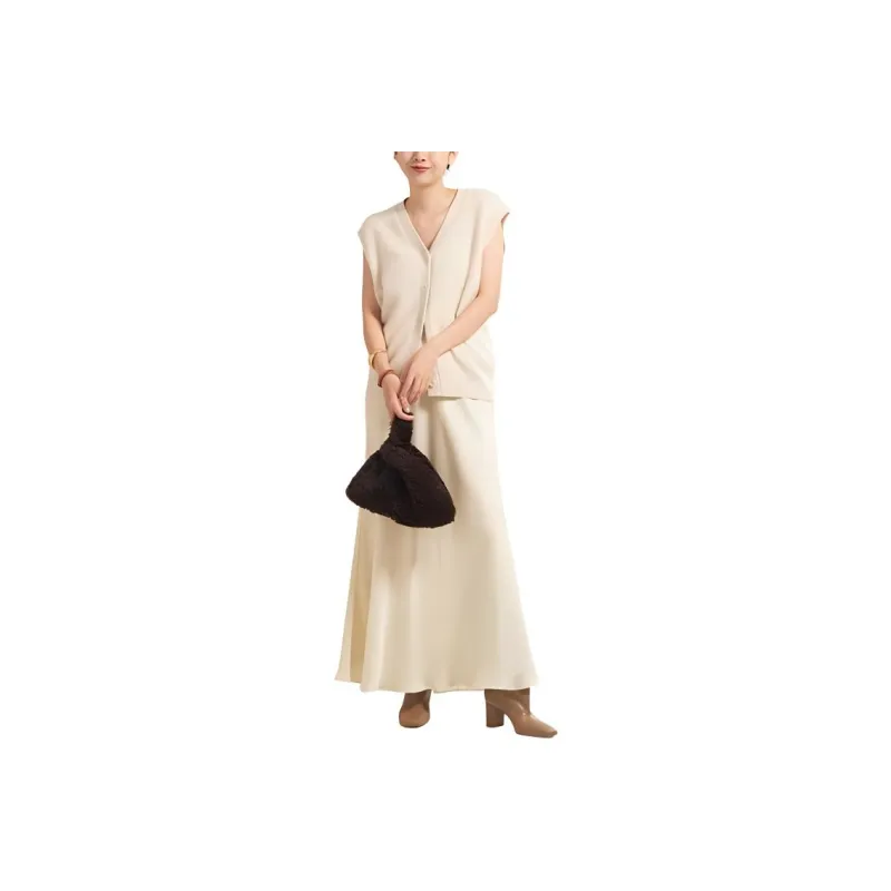 PLAGE FW24 Casual Long Skirts Women's Light Brown-0