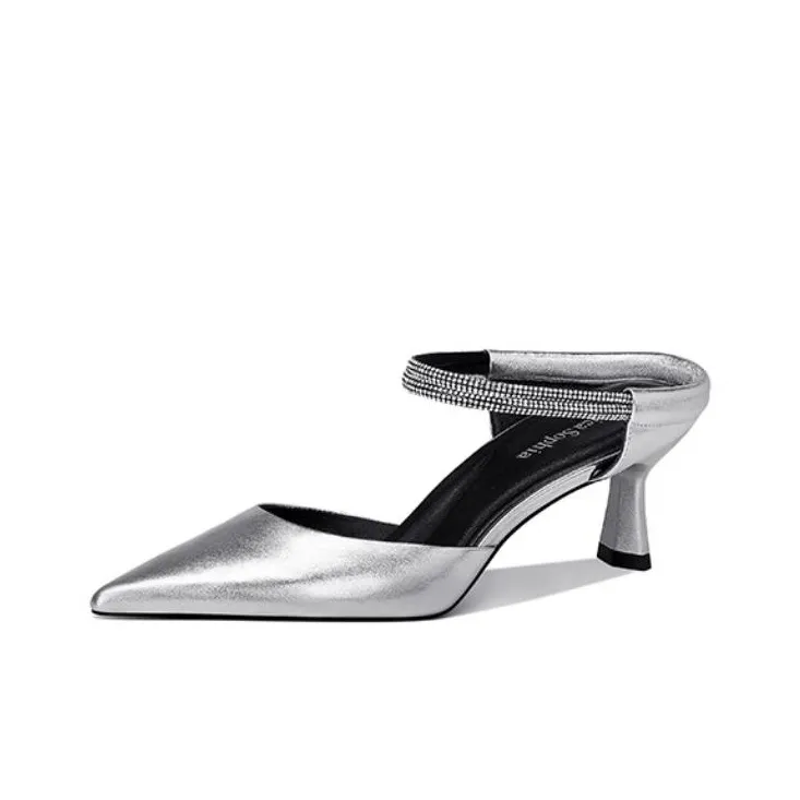 JESSICA SOPHIA Rubber Sole Abrasion Resistant Slip Resistant Closed Toe Slippers Women's-0