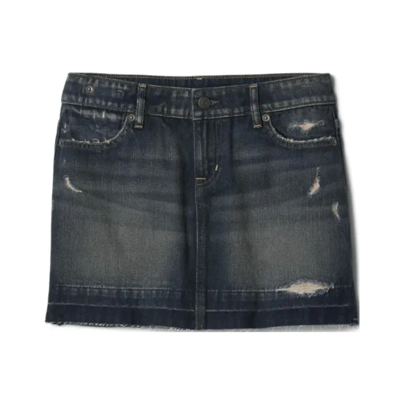 GAP Madhappy Collaboration Denim Short Skirts Women's Blue-0