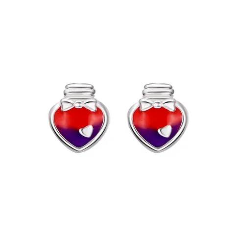 ALI THE FOX S999 Silver Stud Earrings Women's-5