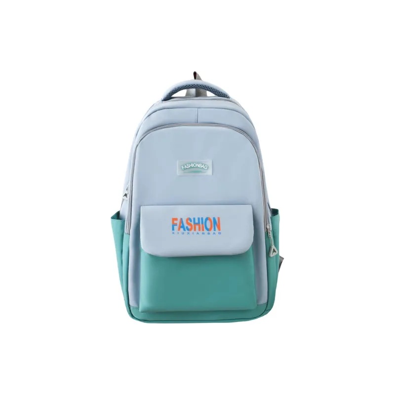 AIBAG Nylon Backpack Unisex Black/Green/Blue/Pink-1