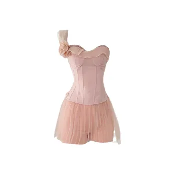 Udon House Skirt Set Women's Pink