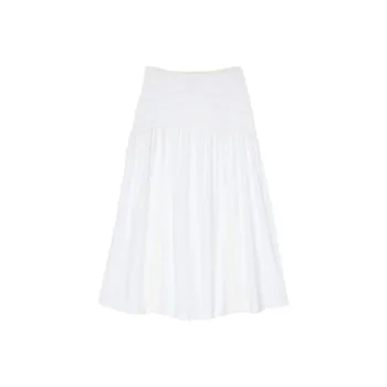 Sandro Poplin Midi Skirt