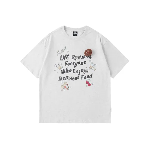 LAMLICKA T Shirts Unisex White Heather Gray