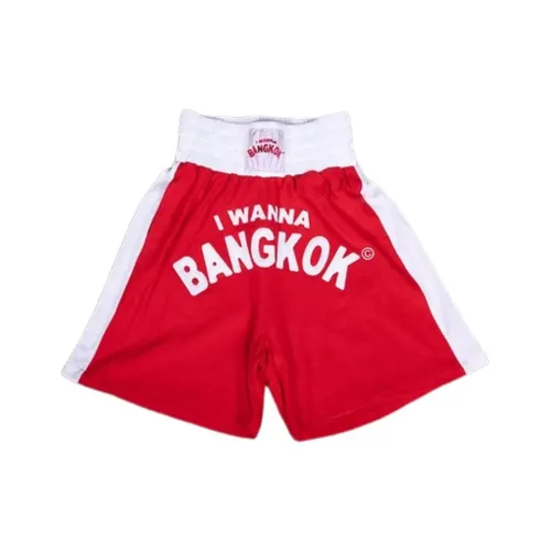 IWANNABANGKOK 레드 남녀공용 캐주얼 반바지