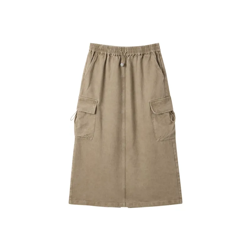 LEDIN Casual Long Skirt Women's Taupetastic Taupe-0