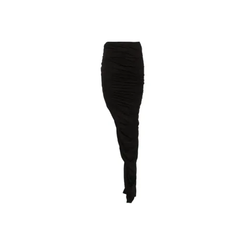Rick Owens DRKSHDW Soft Edfu Ruched Maxi Skirt