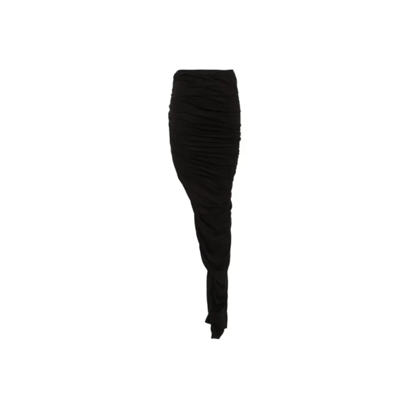 Rick Owens DRKSHDW Soft Edfu Ruched Maxi Skirt-0