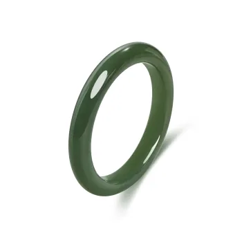 Lao Feng Xiang Hetian Jade Bangles Green Jade Women's