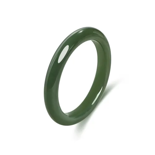 Lao Feng Xiang Hetian Jade Bangles Green Jade Women's