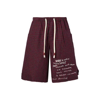 ROCAWEAR Casual Shorts Unisex Vintage Red Plaid