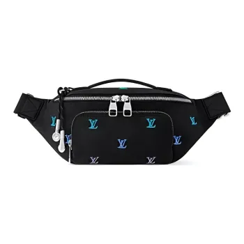 LOUIS VUITTON Denim Fanny Pack Men's Black