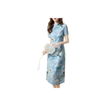 Mo Han Yi Mei Cheongsam Women's Blue