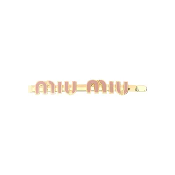 MIU MIU Metal Hair Clips Women's Gold