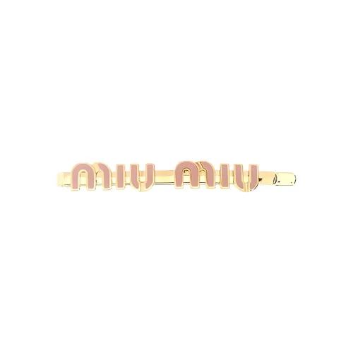 MIU MIU Metal Hair Clips Women's Gold