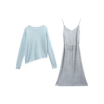 A Paradise For Awakening Skirt Set Women's Blue