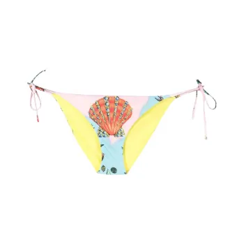 VERSACE Graphic Printed Tied Bikini Buttom