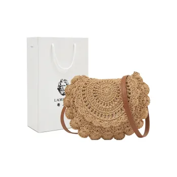 Old Man's Head Fabric Crossbody Bag Regular Women's Coffee/Beige