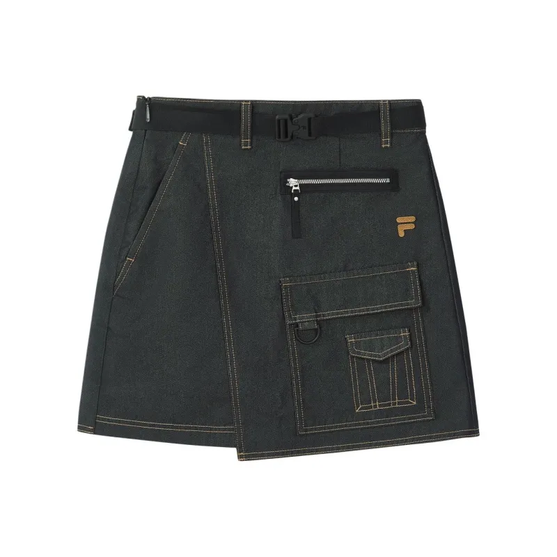 FILA FUSION WORKWEARFILA FUSION X SS25 Casual Short Skirts Women's Original Denim-0