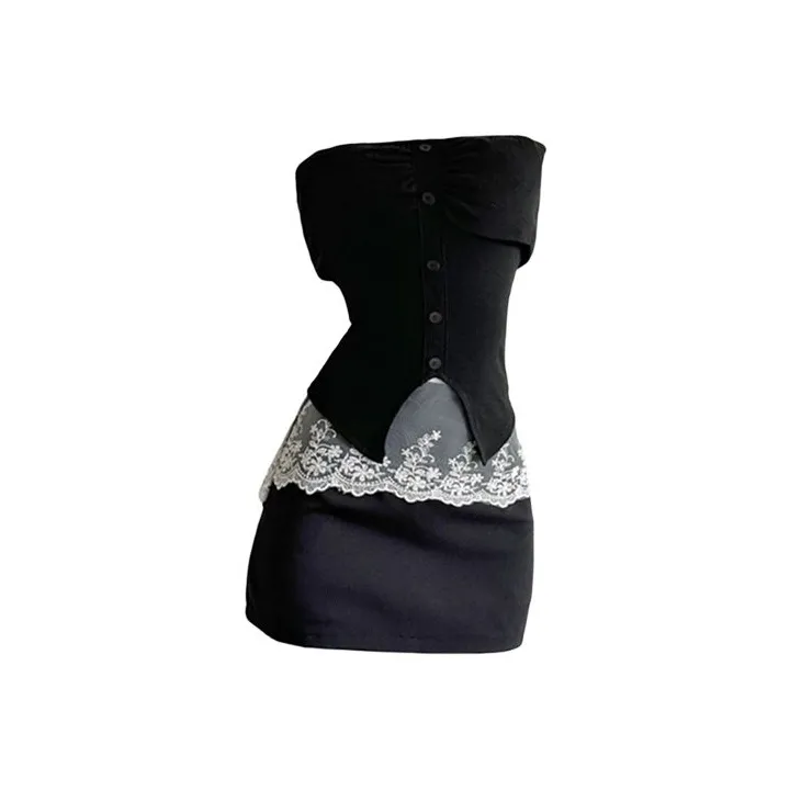 HUINIAN Skirt Set Women's Black-0