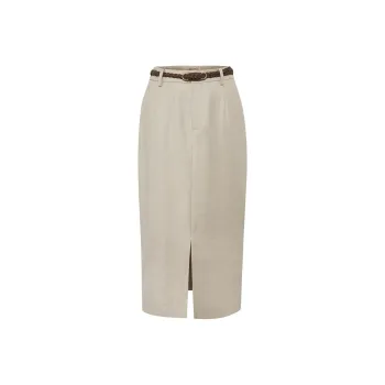 BBLLUUEE Casual Long Skirt Women's Timber