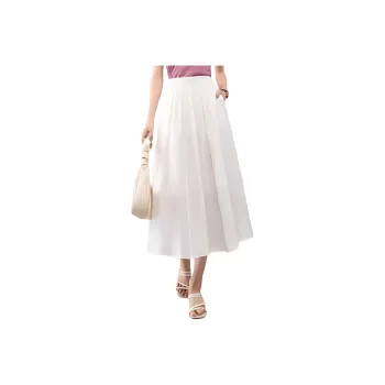 YALIDA Casual Long Skirt Women's White