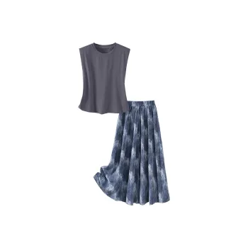 TOUCH Skirt Set Women's Dark Gray Blue Ink Blue