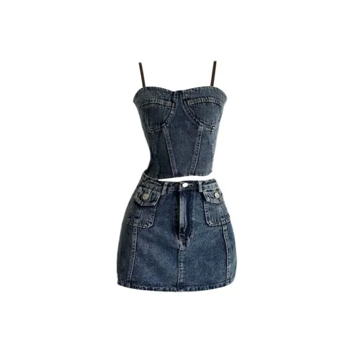 HUINIAN Skirt Set Women's Cotton 100%