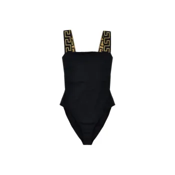 VERSACE COLLECTION Greca Border Print Swimsuit 'Black'