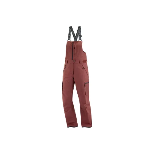 SALOMON Ski Pants Women's Dark Red