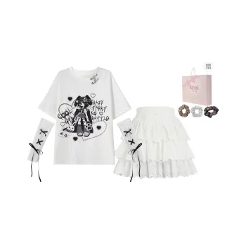 SNBL Skirt Set Women's T Shirt+Skirt