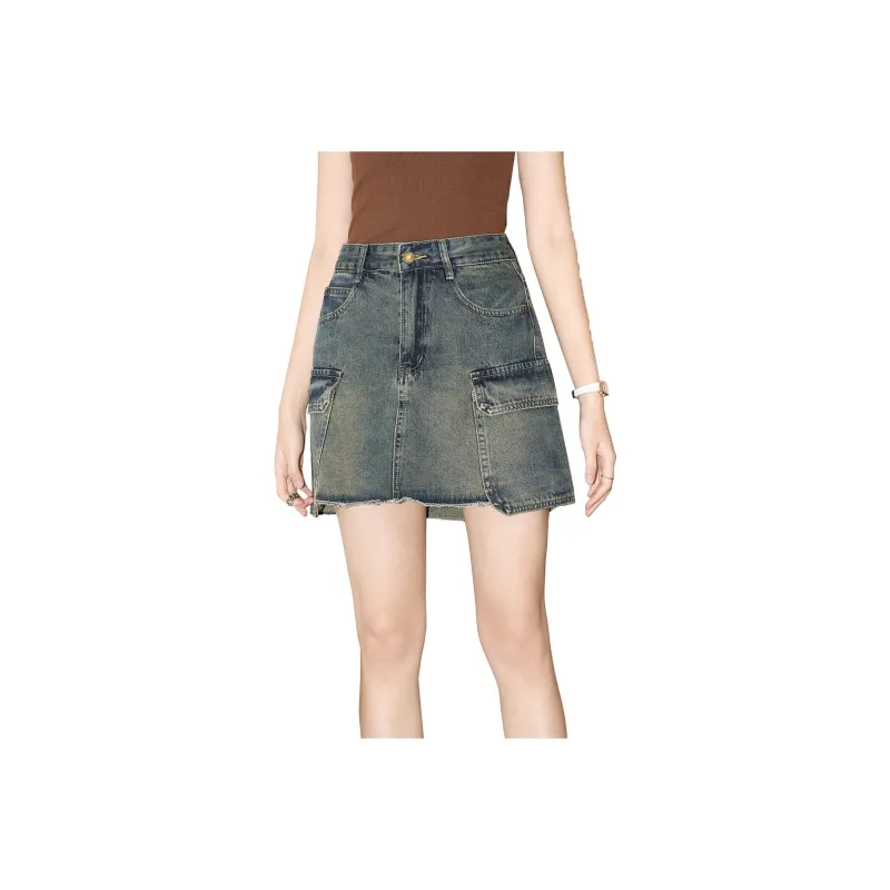 SMEN Denim Short Skirts Women's-6